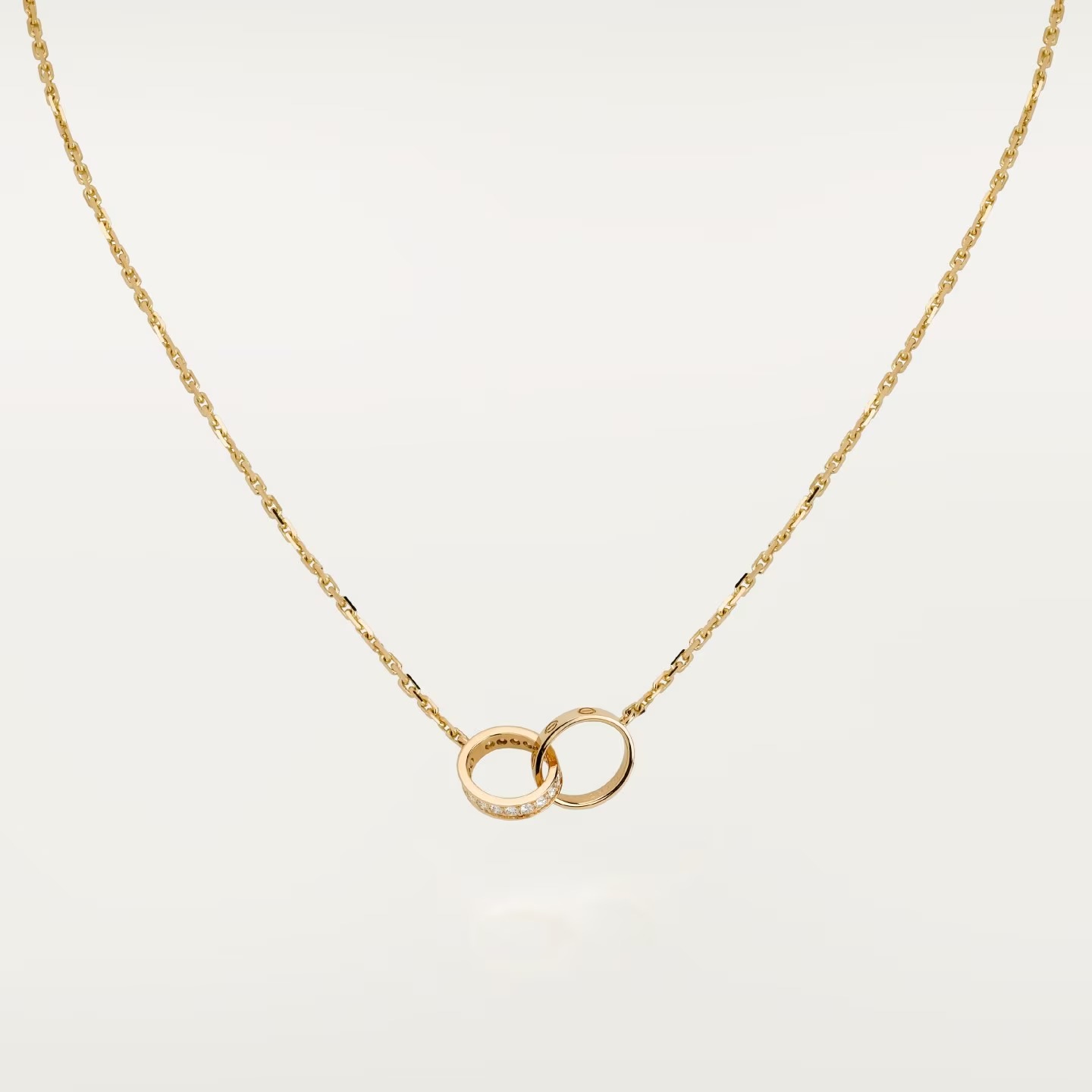 PENDENTIF LOVE, SEMI-PAVÉ OR JAUNE – Image 3