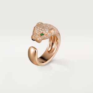 BAGUE PANTHÈRE DE CARTIER, SEMI-PAVÉE OR ROSE