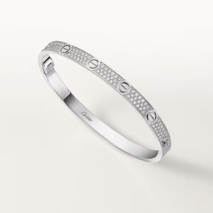 BRACELET LOVE, PAVÉ OR GRIS
