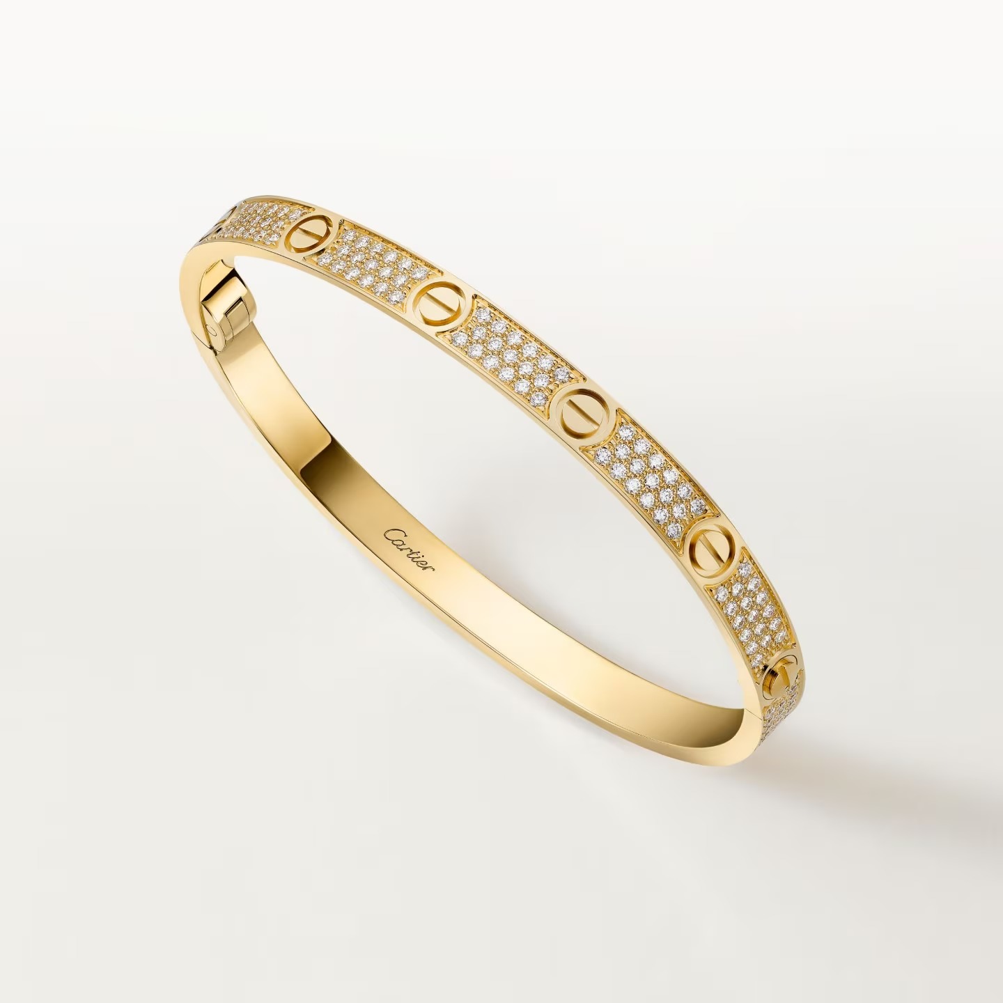 BRACELET LOVE, PAVÉ OR JAUNE