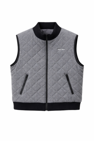 Miu Miu - Gilet matelassé sans manches - Gris