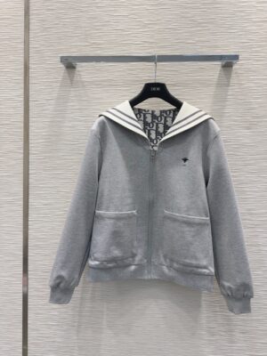 Dior - Ensemble jogging logo bande signature - Gris