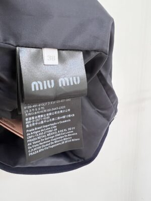 Miu Miu - Jupe courte sport cordon taille - Bleu marine