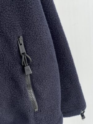 Miu Miu - Veste zippée sport logo brodé - Bleu marine