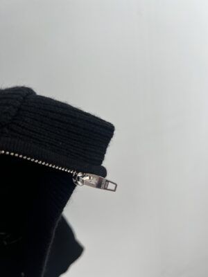 Celine - Veste zippée coton logo brodé - Noir