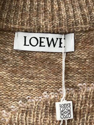 Loewe - Pull col montant anagramme oversize - Marron