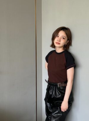 Loewe - T-shirt ajusté contraste - Marron et noir