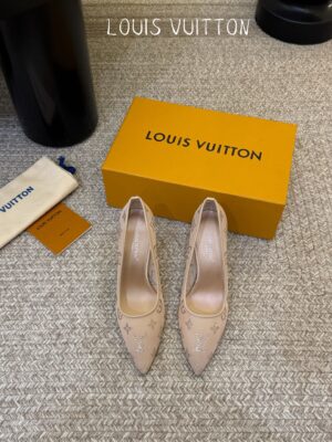 Louis Vuitton - Escarpins à talon - Nude monogramme strass