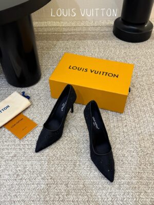 Louis Vuitton - Escarpins à talon - Noir monogramme strass