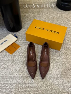 Louis Vuitton - Escarpins à talon - Marron monogramme strass