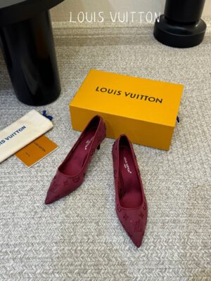 Louis Vuitton - Escarpins à talon - Bordeaux monogramme strass