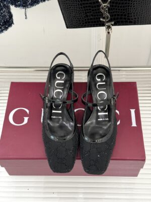 Gucci - Escarpins slingback - Noir pailleté