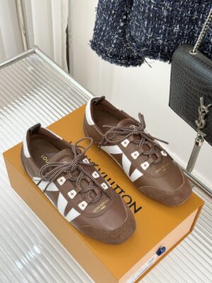 Louis Vuitton - Sneakers basses rétro - Marron et blanc