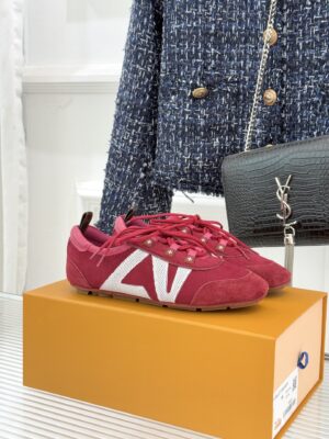 Louis Vuitton - Sneakers basses rétro - Rose fuchsia et blanc