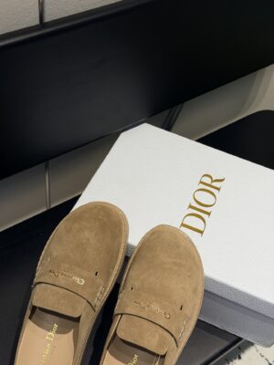 Christian Dior - Mules plates - Beige cuir