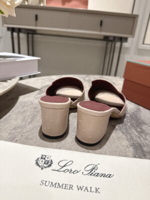 Loro Piana - Mules plates - Beige daim