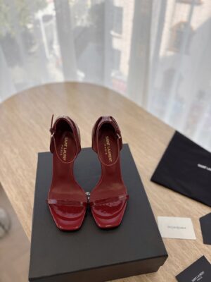Yves Saint Laurent - Sandales à talon - Rouge verni