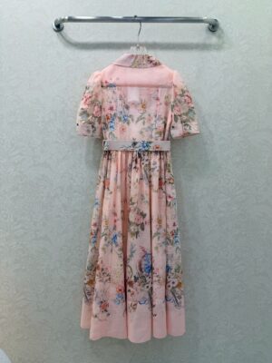 Zimmermann - Robe courte manches courtes imprimé floral - Rose