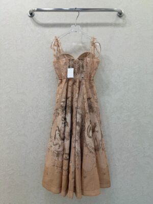 Zimmermann - Robe longue bustier imprimé floral - Beige