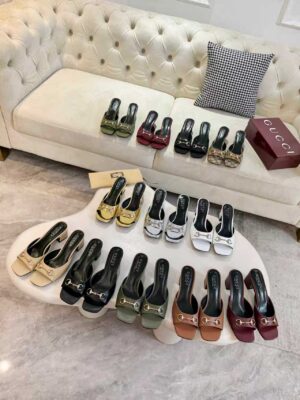 Gucci - Mules à talon - Rouge velours