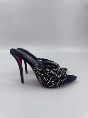 Christian Louboutin - Mules à talon - Noir cristaux