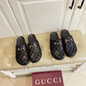 Gucci - Mules plates - Noir monogramme