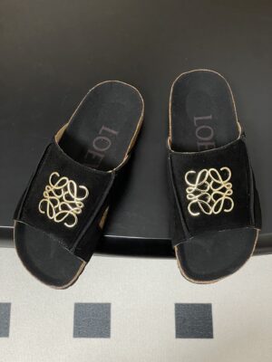 Loewe - Mules plates - Noir logo