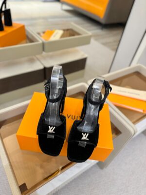 Louis Vuitton - Sandales plateforme - Noir