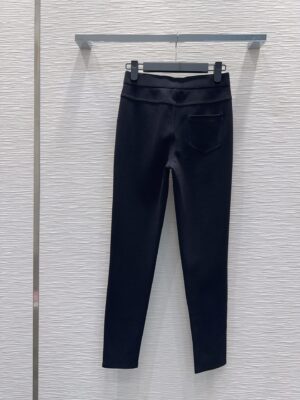 Dior - Pantalon cigarette logo brodé - Noir