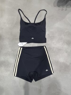 Alo - Ensemble sport top bretelles short - Noir