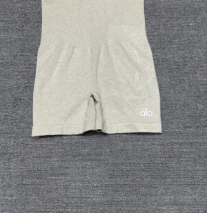 Alo - Combinaison sport short fines bretelles - Beige