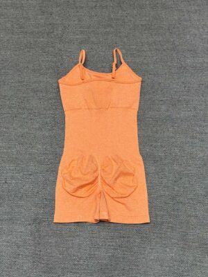 Alo - Combinaison sport short fines bretelles - Orange