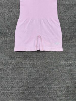 Alo - Combinaison sport short fines bretelles - Rose