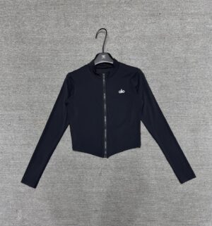 Alo - Veste sport zippée ajustée - Noir