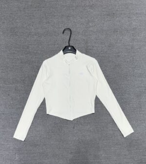 Alo - Veste sport cropped zippée - Ivoire
