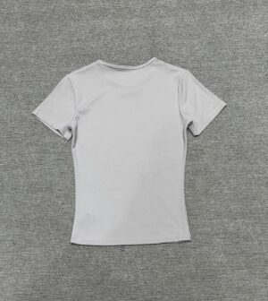 Alo - T-shirt ajusté logo brodé - Gris perle