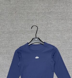 Alo - Top sport manches longues ajusté - Bleu marine