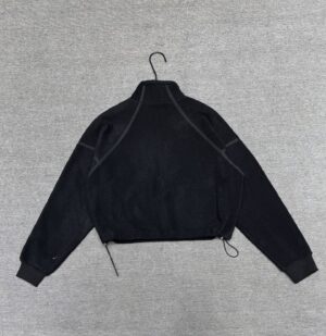Alo - Sweat sport cropped demi-zip - Noir