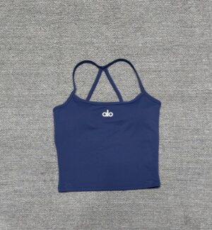 Alo - Débardeur sport fines bretelles - Bleu marine