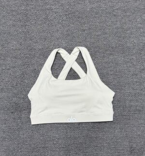 Alo - Brassière sport dos croisé - Ivoire