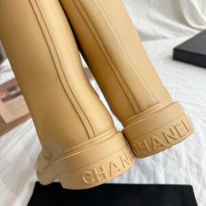 Chanel - Bottes de pluie - Beige logo CC