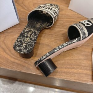 Christian Dior - Mules plates - Monogramme noir