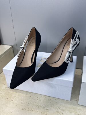 Dior - Escarpins à talon - Noir bride logo