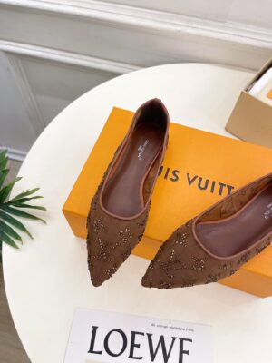 Louis Vuitton - Escarpins à talon aiguille - Marron monogramme strass