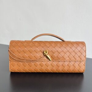 BOTTEGA VENETA-Pochette a main intrecciato orange