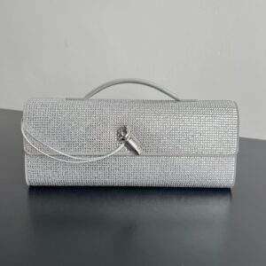 BOTTEGA VENETA-Embrayage a main strass argent