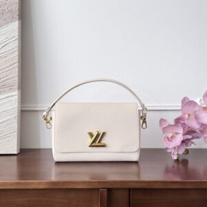 Louis Vuitton - Sac epaule Coussin cuir blanc