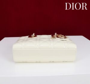 DIOR-Sac a main cannage creme